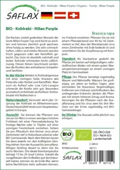 Kohlrabi Milan Purple | BIO Kohlrabisamen Von Saflax -Compoes Verkaufe 540119 Bio Kohlrabi Milan Purple 18711 sa 1