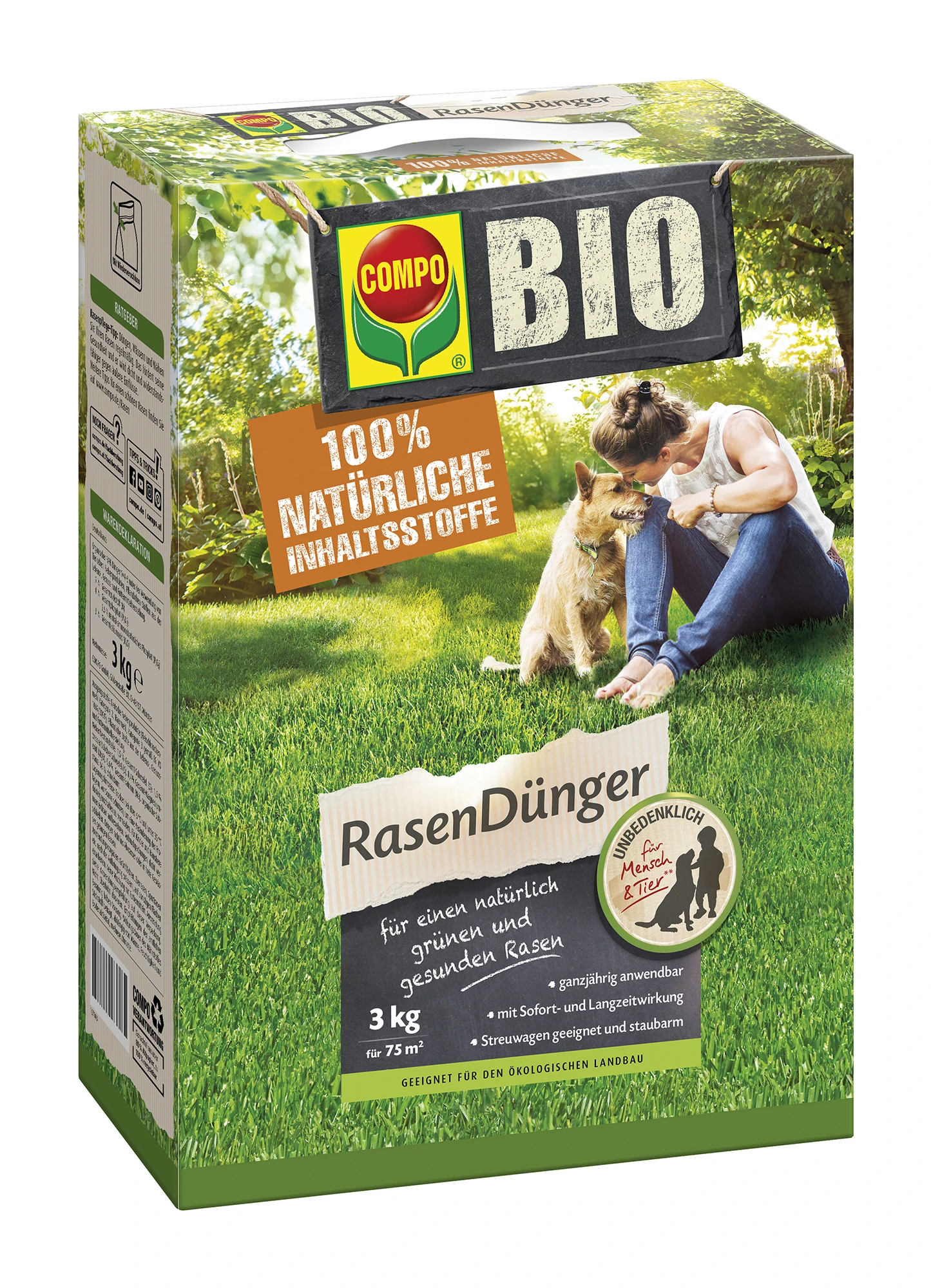 Rasendünger (3 Kg) | BIO Rasendünger Von COMPO 3 Rasendünger (3 Kg) | BIO Rasendünger Von COMPO